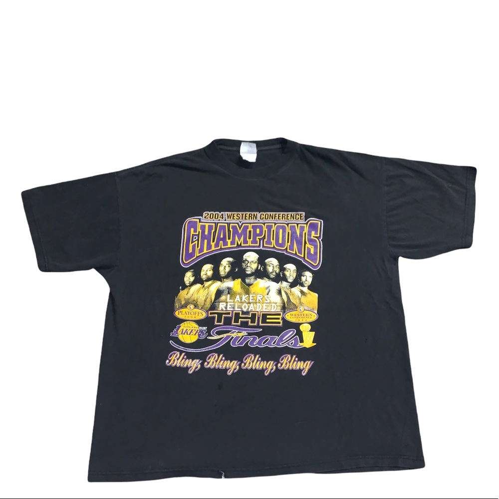 Vintage 2004 Los Angeles Lakers Western Conference Champions Shirt Shaq Kobe